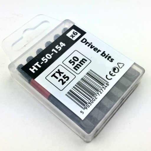 Bity Bit TX skrutkovací bit 25 x 50 mm x 6 ks