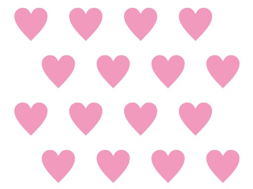Škandinávske samolepky na stenu HEARTS na stenu HIT