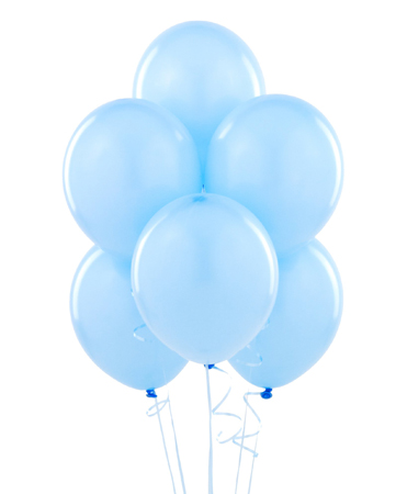 Pastel BLUE Balóny Blue Baptism Communion Birthday 25 ks.