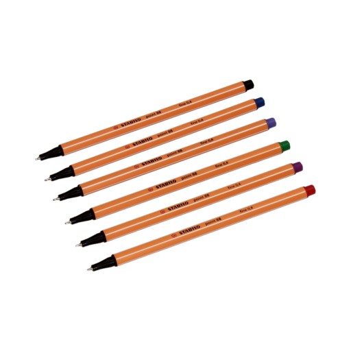 Jemné linky 0,4 mm 6 farieb Point Stabilo