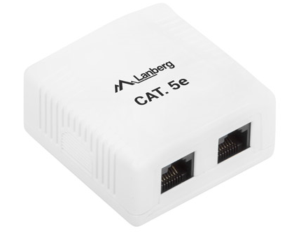 Lanberg nástenná zásuvka 2x RJ-45 Kat. 5e UTP