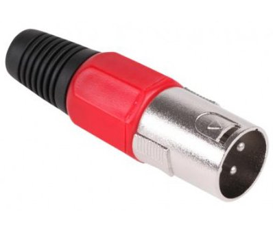 Canon XLR 3kolíková zástrčka ČERVENÁ na kábel (1962)