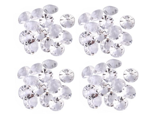 DIAMANTOVÉ KONFETTI 12mm ČERÉ kryštály 100 ks