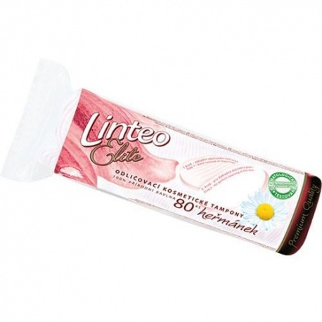 Linteo Elite kozmetické tampóny 80 ks. Harmanček
