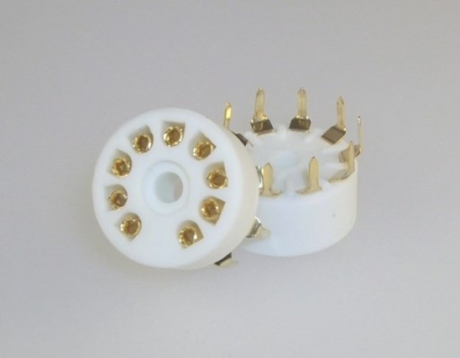 KERAMICKÁ ZÁSUVKA 9PIN PCB2 NOVAL ECC83 ECC82