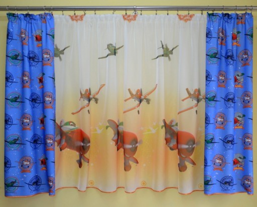 MG záves FABRIC DISNEY LIETADLÁ LIETADLA 160cm