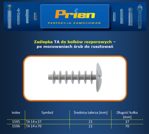 Záslepka otvoru na skrutku pre lešenie 18/37 - NOBEX