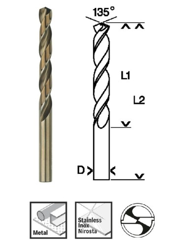 BOSCH VŔTAČKA KOVOVÁ VŔTAČKA HSS-Co Cobalt 3,2mm 1 ks