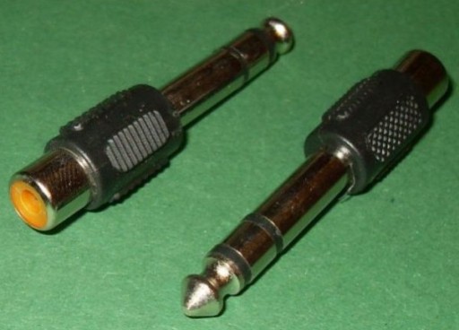 JACK prechod 6.3 stereo zástrčka / RCA zásuvka (0580