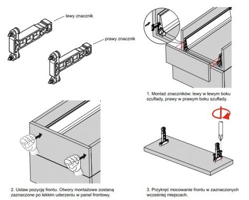 TB10 PREDNÝ OZNAČOVAČ PRE ZÁSUVKU SYSTEMBOX x 1 KS