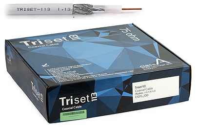 Triset-113 koaxiálny anténny kábel, medený SAT kábel, 1 m