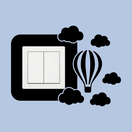 NÁLEPKA pod kontaktnú zásuvku SWITCH BALLOON do detskej izby