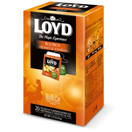 Loyd Rooibos bylinkový čaj v obálkach med a vanilka 20ks x2