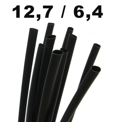 TEPELNÁ ZMRŠŤOVACIA TUBE RC 12,7 6,4 1m čierna