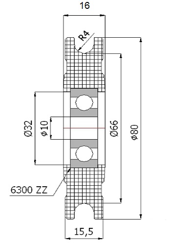 fi 80 ROPE ROLLER 8 rán ROPE BLOCKS VALCE