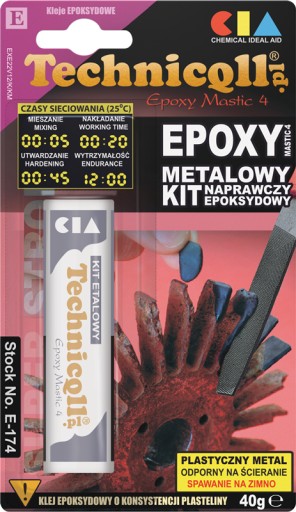 Kovový epoxidový tmel 40ml. TECHNICQULL ...603