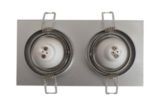 DRŽIAKY LAMPY x2 HALOGÉN CHROMOVÁ LAMPA 2x4,8W LED GU10