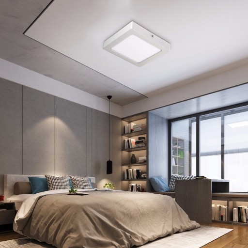 POVRCHOVÝ ŠTVORCOVÝ LED PANEL, 6W STUDENÝ PLÁN
