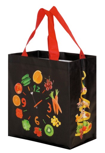 NÁKUPNÁ TAŠKA na vozík, čierna ECO EKO 26x15x27cm