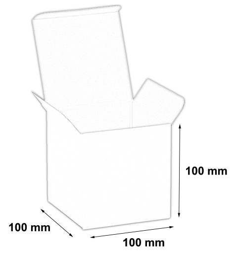 KARTÓNOVÁ KRABIČKA 100x100x100, BIELE MODEL, 20 ks.
