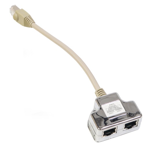 RJ45/2x RJ45 adaptér (zásuvka) tienený AT-AG CX2