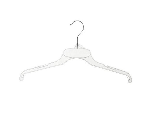 VEŠIAK NA OBLEČENIE WH47 42CM TRANSPARENT VEŠIAKY 10 KS