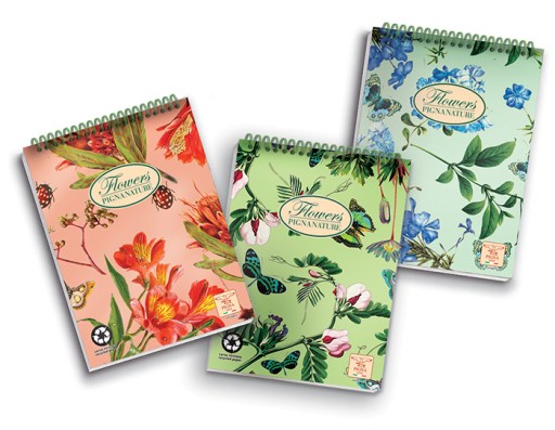 BRULION NOTES NOTEBOOK A5 PIGNA FLOWERS 0222172