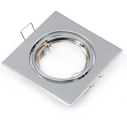 Štvorcové chrómové halogénové stropné svietidlo