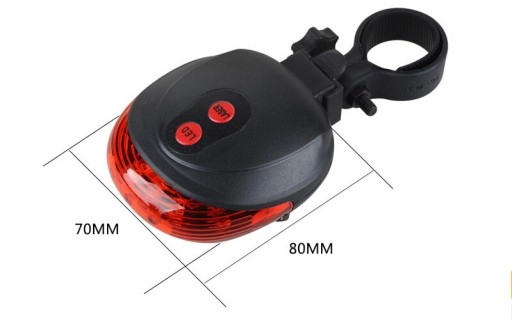 BIKE LAMPA LED LASEROVÁ ZADNÁ BICYKLE LAMP