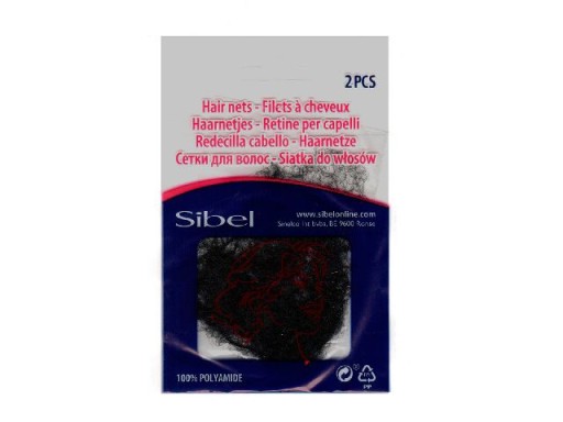 Jemná sieťka na vlasy na drdol, čierna, 2x SIBEL