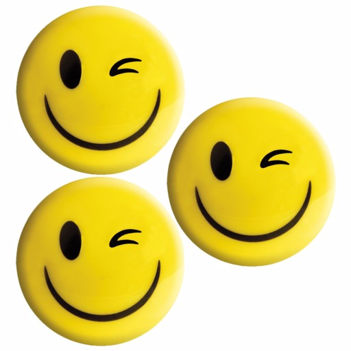 MAGNETY NA DOSKY ŽLTÉ SMILE 50 MM 3 KUS TETIS GM304-SY3