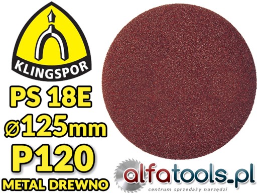 BRÚSNY KOTÚČ NA VELCRO 125 P120 KLINGSPOR 10 ks.