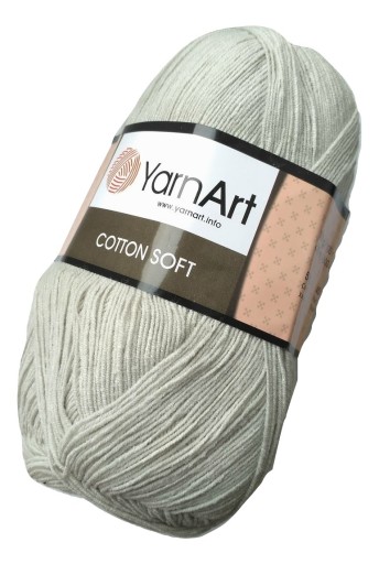 100g bavlnená priadza, akryl Cotton Soft, sivá 49