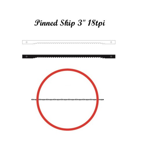Vlasové pílové listy s čapom 70/76 mm, 18 tpi