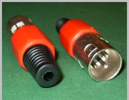 Canon XLR 3kolíková zástrčka ČERVENÁ na kábel (1962)