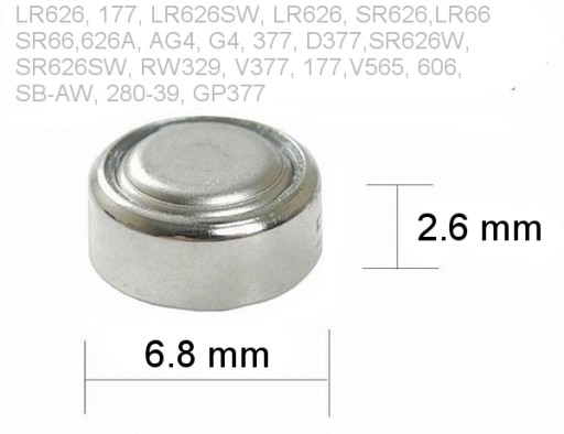 ALKAY BATÉRIA AG4 LR626 377 LR66 G4 HODINKY