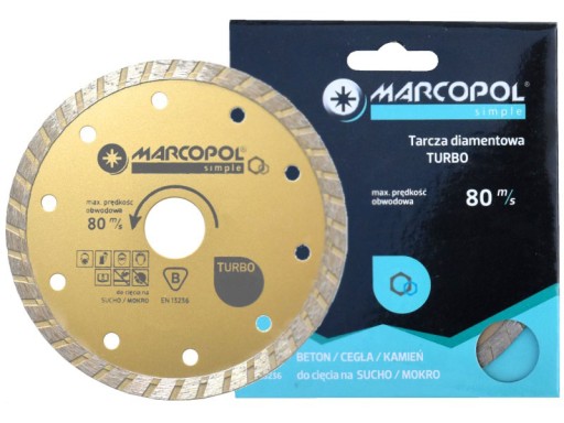 TURBO DIAMANTOVÝ DISK fi 125x22,23mm MARCOPOL