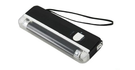 Prenosná UV lampa na testovanie bankoviek + mini baterka