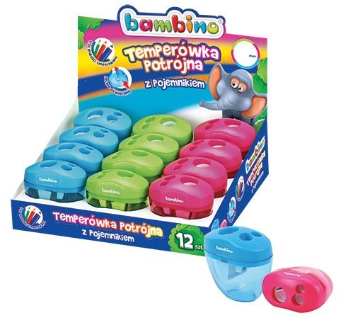 Orezávatko na pastelky BAMBINO TRIPLE 3 HOLE