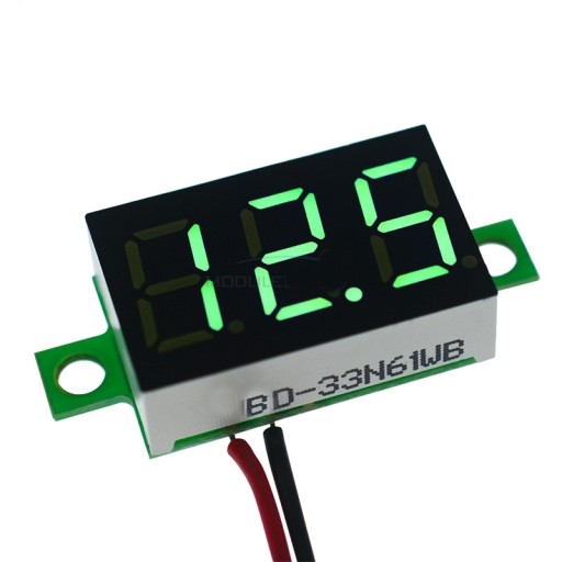LED VOLTMETER 3-30V DC ZELENÁ