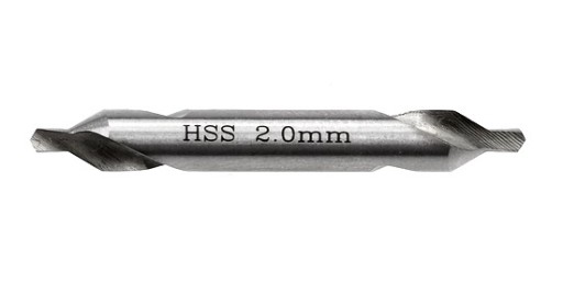Strediaci vrták, stredový vrták, NWRc 2,0 mm HSS 60 stupňov