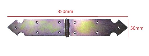 Poľský dekoračný stavebný pánt 350x50x2,3mm POZINKOVANÝ