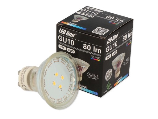 LED ŽIAROVKA GU10 1W SMD denné biele Ledline veľkoobchod