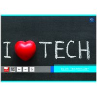 A4 biela technická podložka, 10 listov