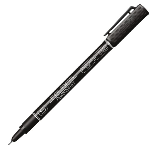 RISTOR BLACK Fóliový značkovač vodeodolný 0,4 PERMANENTNÝ MARKER