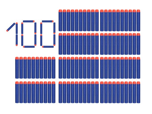 100 NERF SHOT ŠÍPKY NERF ŠÍPKY