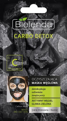 BIELENDA CARBO DETOX Maska na tvár pre zmiešanú pleť