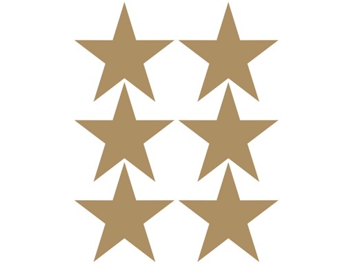 Samolepky na stenu GOLD STARS 10cm 12 ks