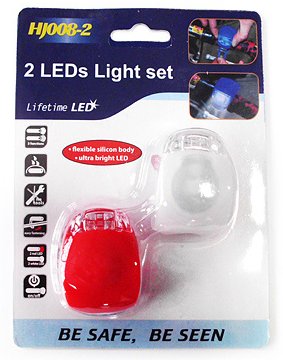 BICYKELOVÉ OSVETLENIE SILIKÓNOVÉ LED LAMPY 2 KS