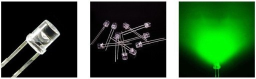 BIELE A FAREBNÉ LED 3mm 25 KS dióda
